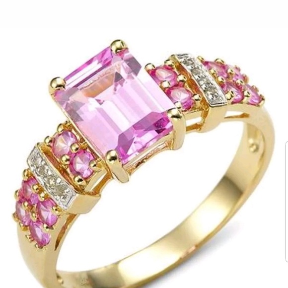 Jewelry - Pink Sapphire 10k gold filled ring